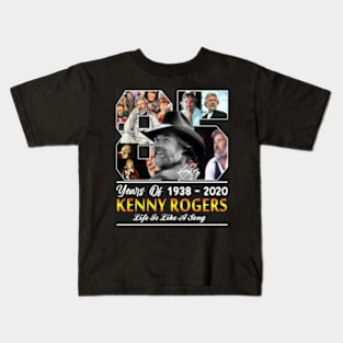 Kenny Rogers // 85 Years Of // Life Is Like A Song - T-Shirt Kids T-Shirt